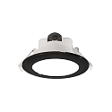 Indbygnings loftlampe ACRUX 120 CCT Switch, med dekorativ ring IP20, sort, hvid d�mpbar