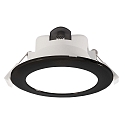 Indbygnings loftlampe ACRUX 195 CCT Switch, med dekorativ ring IP20, sort, hvid d�mpbar