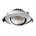 Deko-Light Indbygget spotlys DIONE IP20 svingbar, kablet gennem IP20, chrom d�mpbar