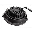 Deko-Light recessed spotlight DIONE IP20 swivelling, wired through IP20, black dimmable