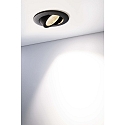 Deko-Light Indbygget spotlys DIONE IP20 DTW 930-918 svingbar, Dim-To-Warm, kablet gennem IP20, sort d�mpbar