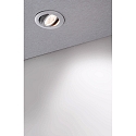 Deko-Light recessed spotlight DIONE IP44 DIM 827 swivelling, wired through IP44, silver dimmable