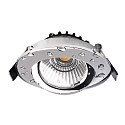 Deko-Light recessed spotlight DIONE IP44 DIM 827 swivelling, wired through IP44, chrome dimmable