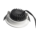 Deko-Light recessed spotlight DIONE IP44 DIM 830 swivelling, wired through IP44, white dimmable