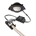 Deko-Light recessed spotlight DIONE IP44 DIM 830 swivelling, wired through IP44, black dimmable