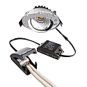 Deko-Light Indbygget spotlys DIONE IP44 DIM 830 svingbar, kablet gennem IP44, chrom d�mpbar