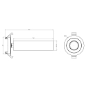 Deko-Light Indbygnings loftlampe SLIM cylindrisk, justerbar, UGR < 19 IP20, hvid d�mpbar