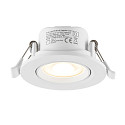 recessed spotlight SURTUR TILT 68 CCT swivelling, CCT Switch IP20/IP44, white dimmable