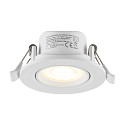 recessed spotlight SURTUR TILT 68 DTW swivelling, Dim-To-Warm IP20/IP44, white dimmable