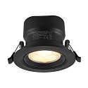 Deko-Light Indbygget spotlys SURTUR TILT 83 DTW svingbar, Dim-To-Warm IP20/IP44, sort d�mpbar