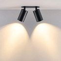 Deko-Light recessed spotlight CAN TILT ROUND DOUBLE 2 flames, round, cardanic swivelling GU10 IP20, black