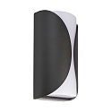 outdoor wall luminaire GRUMIUM ROUND II round, switchable IP54, dark grey, satined, white 