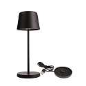 Batteri bordlampe BUNDLE CANIS MINI s�t med 1, med oplader IP65, mat, sort d�mpbar