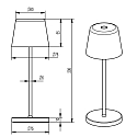 Deko-Light Batteri bordlampe BUNDLE CANIS MINI s�t med 1, med oplader IP65, mat, sort d�mpbar