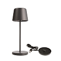 Batteri bordlampe BUNDLE CANIS MINI s�t med 1, med oplader IP65, m�rkegr�, mat d�mpbar