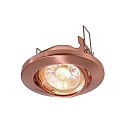Recessed ceiling ring 68s, voltage constant, 12V AC / DC, GU5.3 / MR16, 50W, swivelling, brushed copper