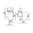 Deko-Light Deko-Light LED 3-faset Downlight NIHAL MINI, 13.5W 3000K 950lm 35�, d�mpbar, s�lv