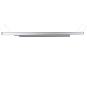 3-faset lampe LINEAR 100 II stiv, konstant sp�nding, med adapter IP20, mat, m�lkeagtig, s�lv 