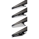3-phase luminaire LINEAR PRO TILT IP20, traffic white 