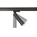 Deko-Light 3-faset spot SLIM cylindrisk, justerbar, UGR < 19 IP20, kulsort d�mpbar