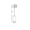 3-phase pendant luminaire LUCEA DTW Dim-To-Warm IP20, deep black dimmable