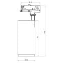 Deko-Light 3-faset spot LUCEA 30 CCT TILT DALI styrbar IP20, sort d�mpbar
