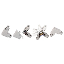 Tilbeh�r til 3-Faset skinnesystem D LINE - 90�-samlestykke venstre-h�jre med �ndringsmekanisme, 220-240V AC, sort