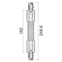 Deko-Light Tilbeh�r til 3-Faset skinnesystem D LINE - Flexforl�nger venstre-h�jre, 220-240V AC / 50-60Hz, hvid
