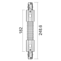 Tilbeh�r til 3-Faset skinnesystem D LINE - Flexforl�nger venstre-h�jre, 220-240V AC / 50-60Hz, sort