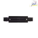 Accessories for 3-Phase track system D LINE - electrical straight coupler with Feed-in option left-right, black
