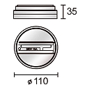 Deko-Light Tilbeh�r til 3-Faset skinnesystem D LINE - Overflade adapter til lamper, 220-240V AC / 50-60Hz, sort