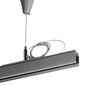 Deko-Light Tilbeh�r til 3-Faset skinnesystem D LINE - Wire oph�ngningsbeslag med Loftroset, justerbar, maks. 150cm, hvid