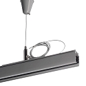 Deko-Light Tilbeh�r til 3-Faset skinnesystem D LINE - Wire oph�ngningsbeslag med Loftroset, justerbar, maks. 150cm, gr�