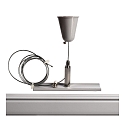 Deko-Light Tilbeh�r til 3-Faset skinnesystem D LINE - Wire oph�ngningsbeslag med Loftroset, justerbar, maks. 150cm, gr�