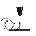 Tilbeh�r til 3-Faset skinnesystem D LINE - Wire oph�ngningsbeslag med Loftroset, justerbar, maks. 150cm, sort