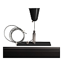 Tilbeh�r til 3-Faset skinnesystem D LINE - Wire oph�ngningsbeslag med Loftroset, justerbar, maks. 150cm, sort