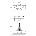 Deko-Light Accessories for 3-phase track system D LINE - mounting adapter for additional components, max. 10kg, white