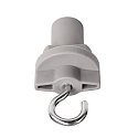 Accessories for 3-phase track system D LINE - sign hooks, grey