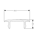 Tilbeh�r til 3-Faset skinnesystem D LINE (Indbygget version) - D�kpanelf�der, 100cm, sort
