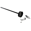 Deko-Light Ceiling suspension for 3-phase luminaire D LINE, rigid, 635 mm, black