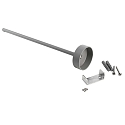 Deko-Light Loftsoph�ng til 3-faset lampe D LINE, stiv, 635 mm, s�lv