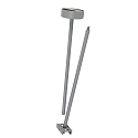 Deko-Light Loftsoph�ng til 3-faset lampe D LINE, stiv, 635 mm, s�lv