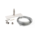 Tilbeh�r til 3-faset skinne system D LINE Holder til reboph�ng Mini med 5,0m Oph�ngningsreb, hvid