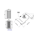 3-faset pendulclip D LINE/DALI MINI, hvid