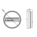 3-faset loftsroset D LINE/DALI overflademonteret version, DALI styrbar, sort