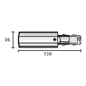 3-faset feeder D LINE/DALI DALI styrbar, venstre, sort