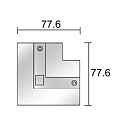 Deko-Light 3-faset afd�kning D LINE/DALI - 90� CONNECTOR, sort