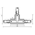 Deko-Light 3-faset T-stik D LINE/DALI DALI styrbar, kodningsbar, h�jre-h�jre-venstre, hvid
