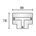 Deko-Light 3-faset afd�kning D LINE/DALI - T-CONNECTOR, sort