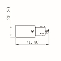 Deko-Light 1-phase feeder D ONE left, black